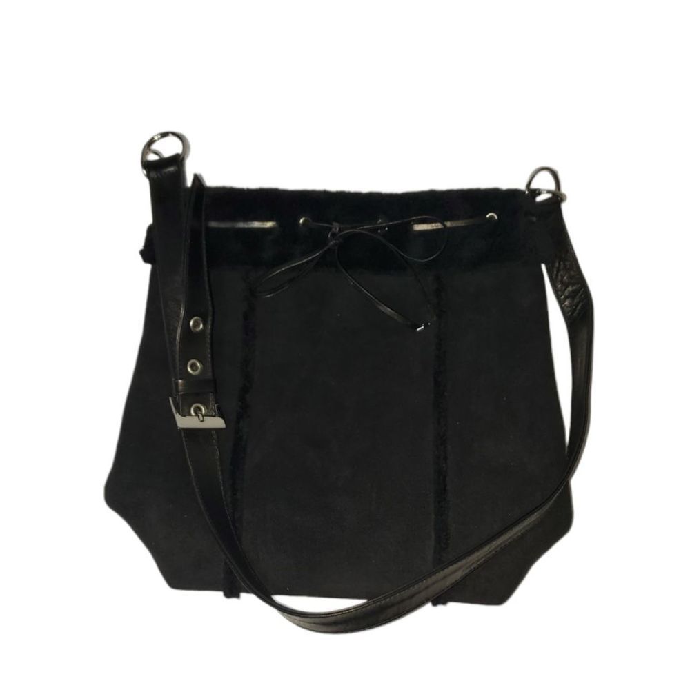 VanEli SuedeFur Black Women Should Bag/ Handbag
